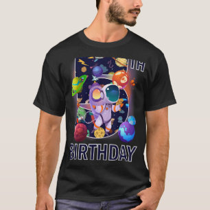 5th Birthday astronaut 5 Year Old Boy Kids T-Shirt