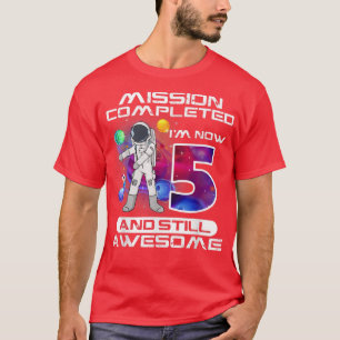 5th Birthday Astronaut Space Lover 5 Years Old Bda T-Shirt
