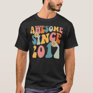 5th Birthday Awesome Since 2017 5 Years Old Boy G T-Shirt
