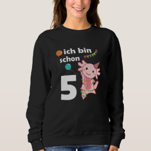 5th Birthday Axolotl Five Years Old Sweet Animals Sweatshirt