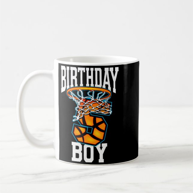 5th Birthday Basball Coffee Mug (Left)