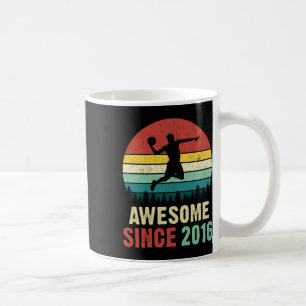 5th Birthday Basketball Lovers Awesome Since 2016 Coffee Mug