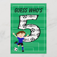 5th Birthday Blue and Black Soccer Goal v2