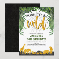 5th birthday, Born to be wild, Jungle animal