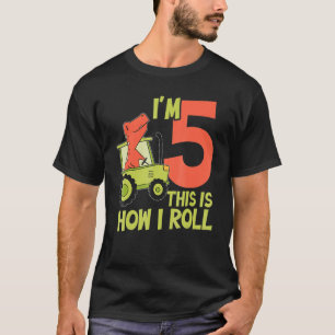 5th Birthday Boy 5 Year Old Farm Truck Tractor Par T-Shirt