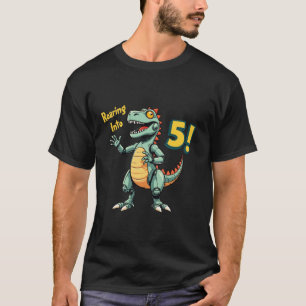5th birthday boy robot kid bot clothing T-Shirt