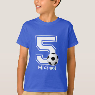5th Birthday boy soccer personalised-2 T-Shirt