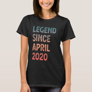5th Birthday Boys Girls Legend Since April 2020 T-Shirt