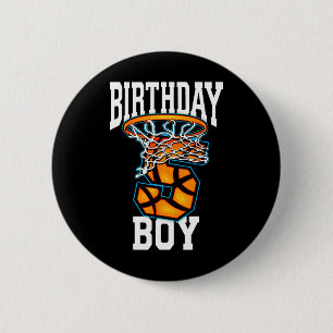 5th Birthday Bysketbyll 5 Years Old Kids Gift 6 Cm Round Badge
