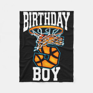 5th Birthday Bysketbyll 5 Years Old Kids Gift  Fleece Blanket