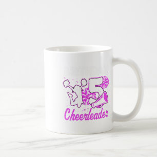 5th Birthday Cheerleader Girl 5 Years Old Cheerlea Coffee Mug