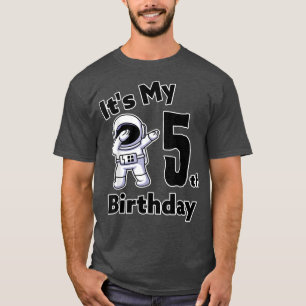 5th Birthday Children's Astronaut  Boys 5 Years  T-Shirt