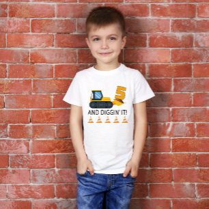 5th Birthday Construction T-Shirt – Yellow Dump 