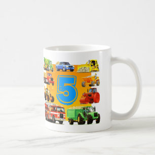 5th Birthday Construction Truck Coffee Mug