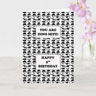 5th Birthday Dino Mite Card