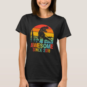 5th Birthday Dinosaur 5 Year Old Boy Awesome Sinc T-Shirt