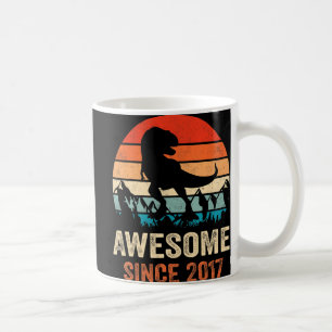 5th Birthday Dinosaur 5 Year Old Boy Kids Awesome  Coffee Mug