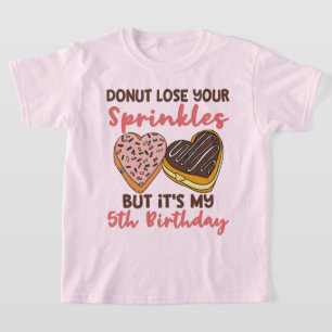 5th Birthday Doughnut Theme Funny Quote T-Shirt
