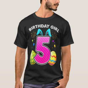 5th Birthday Easter Bunny Ears 5 Years Old Birthda T-Shirt