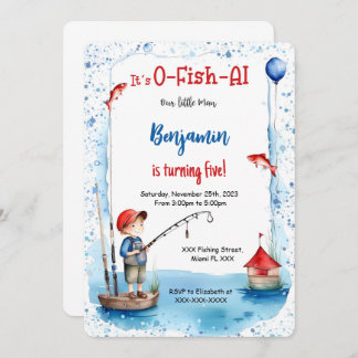 5th Birthday Fishing Invitation