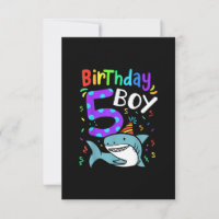 5th Birthday Five Years Old, Shark Gifts