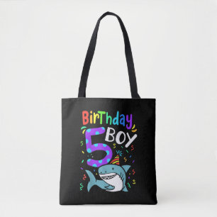 5th Birthday Five Years Old, Shark Gifts Tote Bag