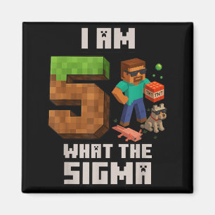 5th Birthday Funny Gamer Pixel 5 Bday Gamer Boys Magnet