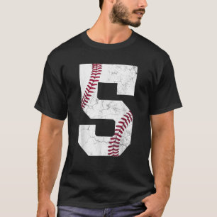 5th Birthday Gift Baseball Boys Kids Five 5 2020  T-Shirt