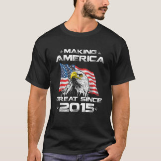 5th Birthday Gift USA Flag Making America Great Si T-Shirt
