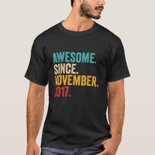 5th Birthday Gifts 5 Years Old Awesome Since Novem T-Shirt