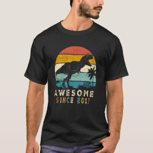 5th Birthday Gifts Dinosaur 5 Year Old Awesome Sin T-Shirt