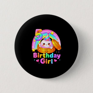 5th birthday girl dumpling kawaii pastel anime 5 6 cm round badge