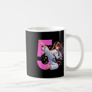 5th Birthday Girl Martial Arts Party Taekwondo Kar Coffee Mug