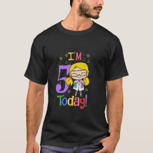5th Birthday Girl Science Party Scientist Stem Kid T-Shirt