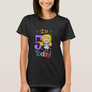 5th Birthday Girl Science Party Scientist Stem Kid T-Shirt