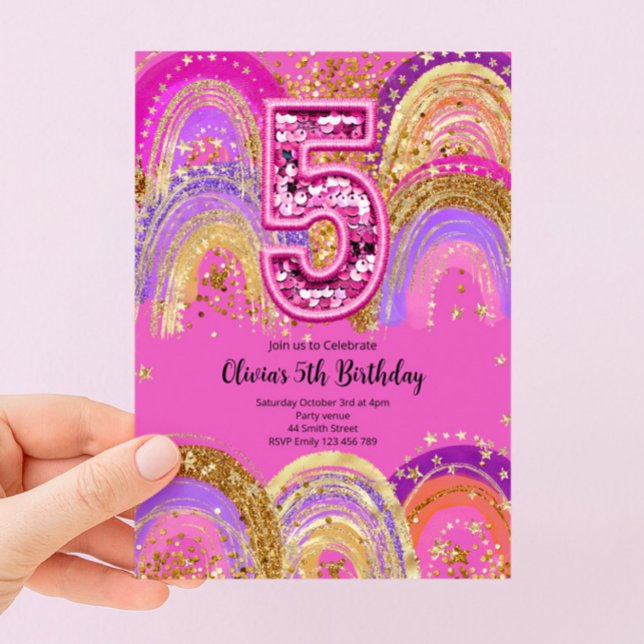 5th Birthday Girls Invitation (Creator Uploaded)