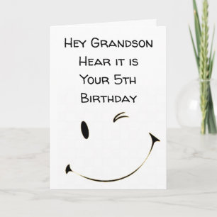 ***5th BIRTHDAY GRANDSON*** Card