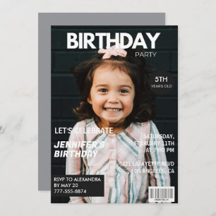 5th birthday invitations for her Magazine Cover