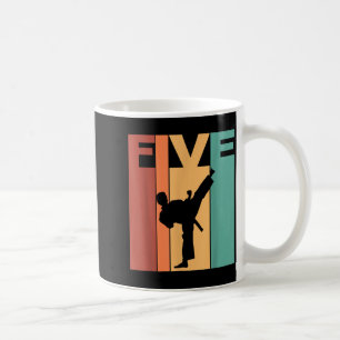 5th Birthday Karate Taekwondo Theme 5 Year Old Coffee Mug