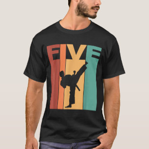 5th Birthday Karate Taekwondo Theme 5 Year Old T-Shirt