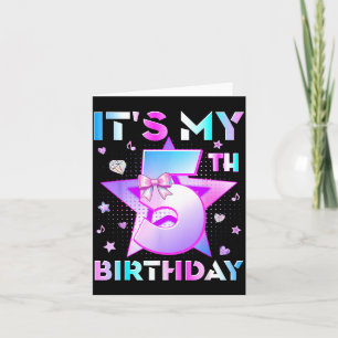 5th Birthday Kpop 5 Years Old Funny Birthday Card