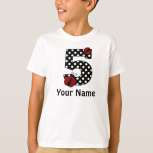 5th Birthday Ladybug Personalised Shirt