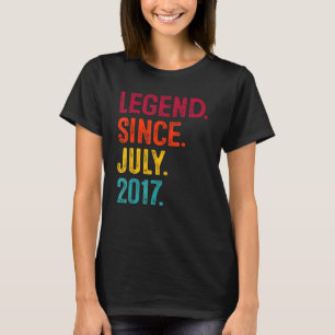 5th Birthday  Legend Since July 2017 5 Years Old B T-Shirt