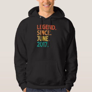 5th Birthday Legend Since June 2017 5 Years Old Vi Hoodie