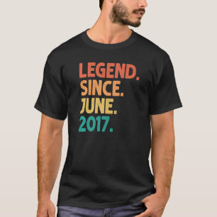 5th Birthday Legend Since June 2017 5 Years Old Vi T-Shirt