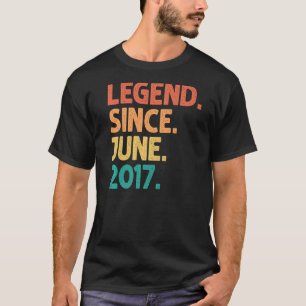 5th Birthday Legend Since June 2017 5 Years Old Vi T-Shirt