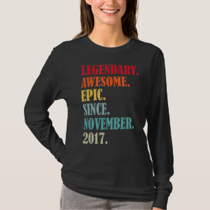 5th Birthday Legendary Epic Awesome Since November T-Shirt