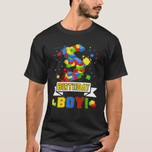 5th Birthday Master Builder 5 Years Old Block Buil T-Shirt