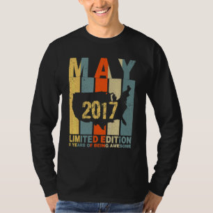 5th Birthday May 2017 5 Years Of Being Awesome T-Shirt