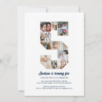 5th Birthday Number 5 Custom Photo Collage